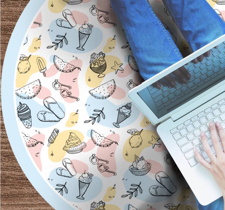 μοκέτα βινυλίου υπέροχη συλλογή γλυκισμάτων - TenStickers