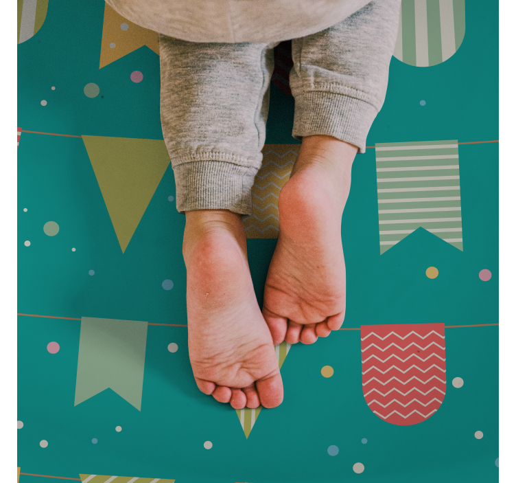 παιδικό χαλί δαπέδου εορταστικό κούνημα - TenStickers