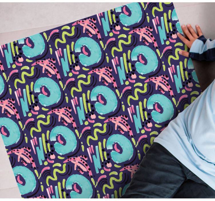 μοκέτα βινυλίου παιχνιδιάρικο πολύχρωμο μοτίβο - TenStickers