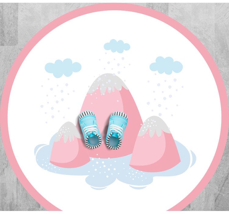 παιδικό χαλί δαπέδου χιονισμένο ορεινό τοπίο - TenStickers