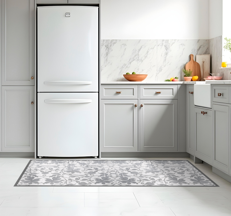 χαλιά κουζίνασ τσιμεντένιο δαμασκηνό - TenStickers