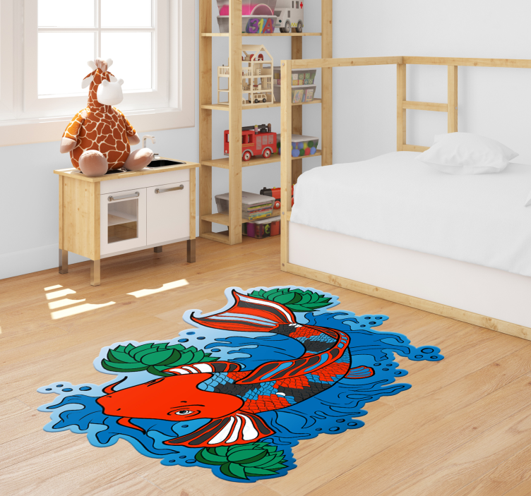 Koi fish design χαλί από βινύλιο ζώων - TenStickers
