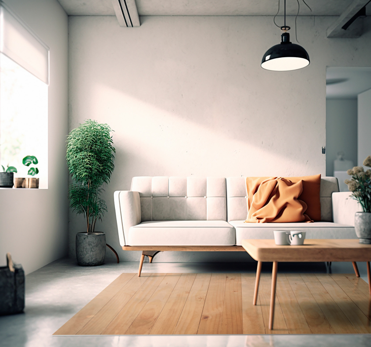 ανοιχτό καφέ ξύλινο χαλί βινυλίου - TenStickers