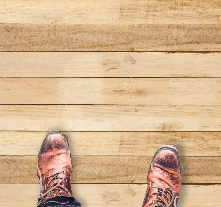 ανοιχτόχρωμες ξύλινες σανίδες ξύλινο εφέ βινυλίου χαλί - TenStickers