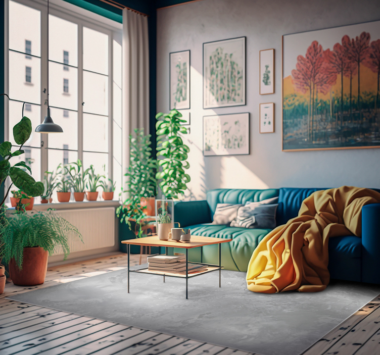 ανοιχτό γκρι τσιμεντένιο πέτρινο χαλί - TenStickers