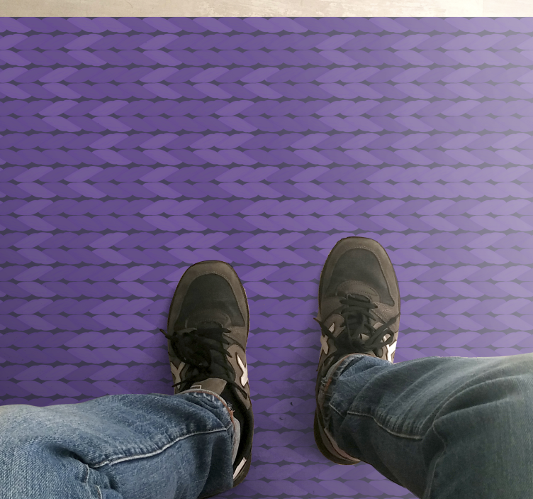 Λιλά σχοινιά με ελάχιστη σχεδίαση χαλιού - TenStickers