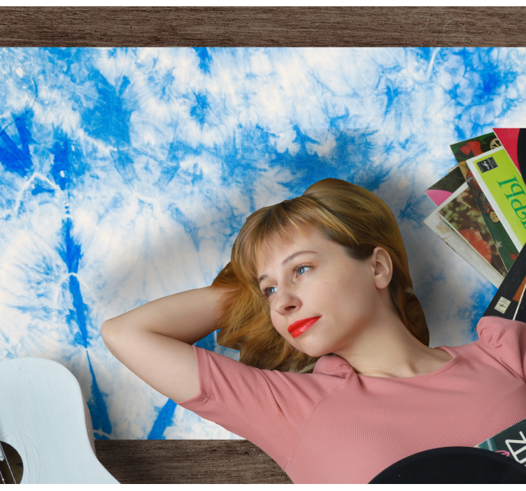 xαλί σαλονιού μπλε tie-dye - TenStickers