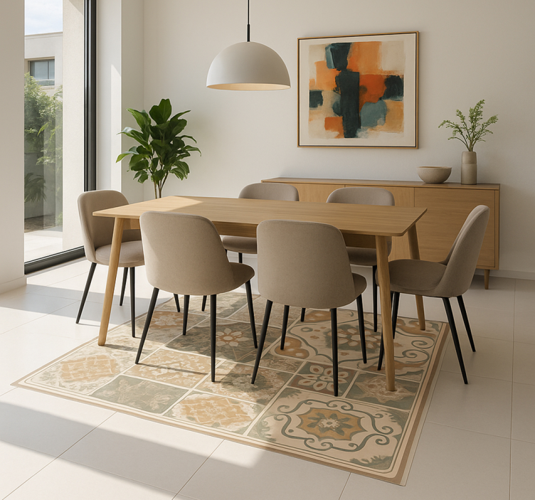 xαλί σαλονιού πλακάκια τσιμέντου σε διάφορα μεγέθη - TenStickers