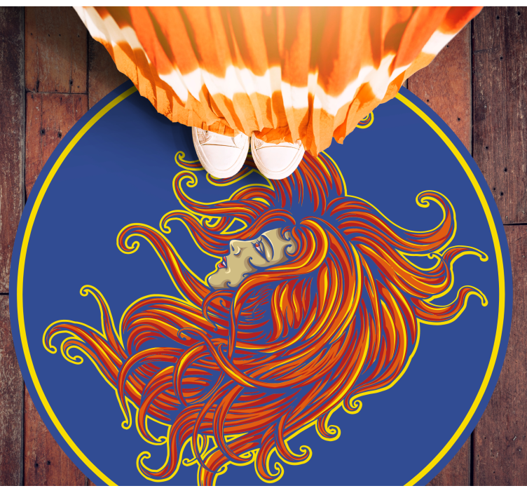 μακριά μαλλιά κορίτσι vintage κουβέρτα - TenStickers