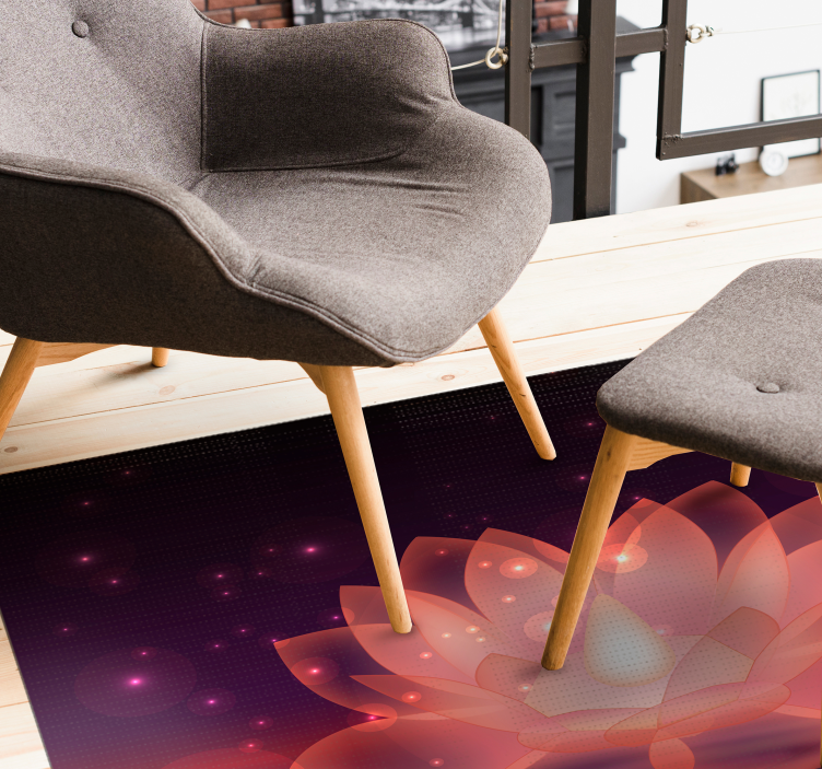 λουλουδάτο χαλί από βινύλιο με σπινθηρίσματα - TenStickers