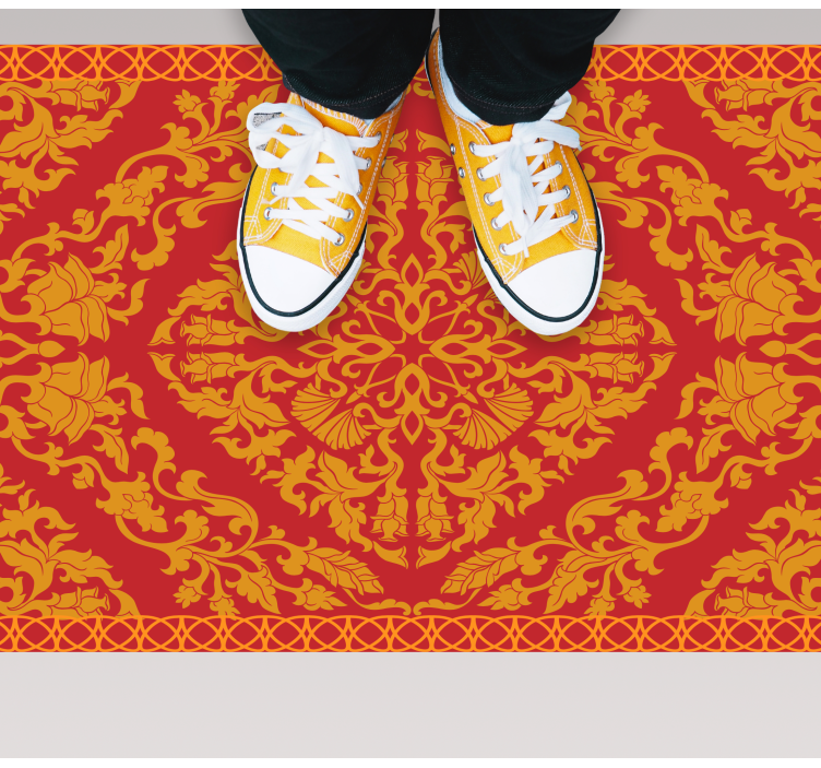 χαλί μάνταλα περίπλοκο λουλουδάτο στοιχείο - TenStickers