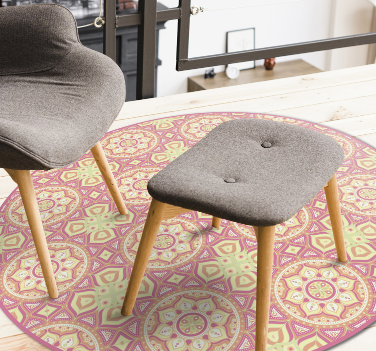 χαλί μάνταλα κύκλος με μοτίβο μάνταλα - TenStickers