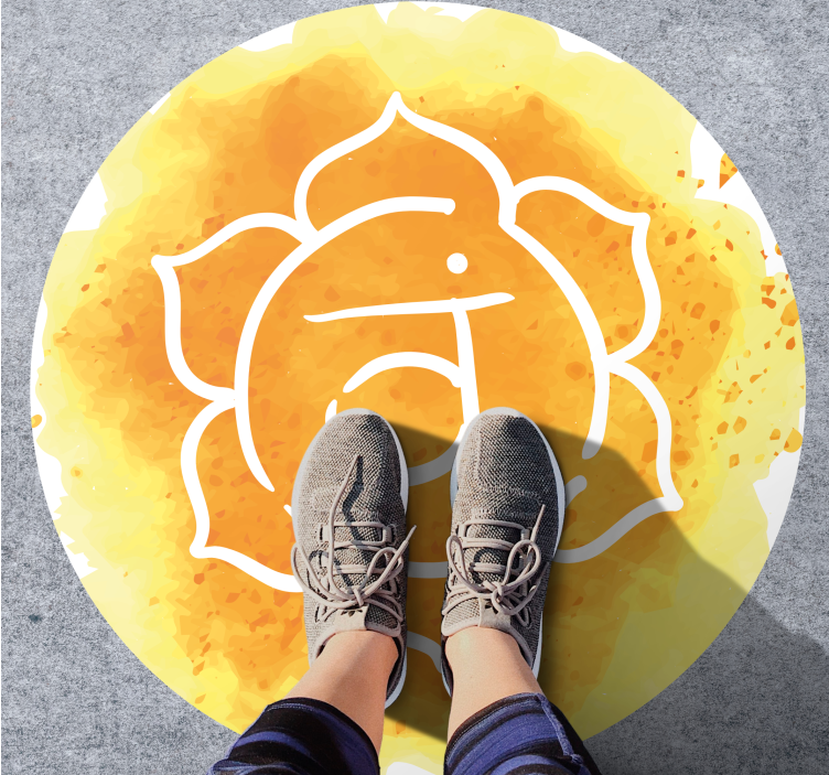 χαλί μάνταλα σύμβολο ακτινοβόλου τσάκρα - TenStickers