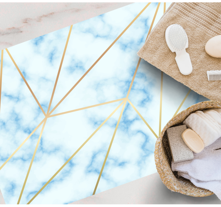 Μαρμάρινο χαλί βινυλίου κομψό γεωμετρικό μοτίβο - TenStickers