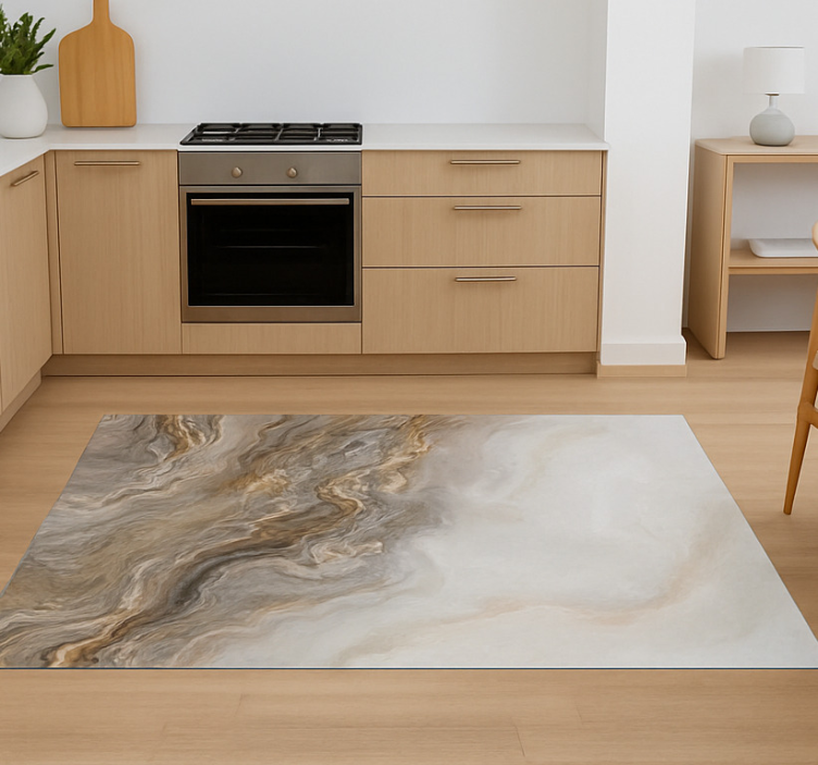 Μαρμάρινο χαλί βινυλίου εφέ γκρι όνυχα - TenStickers