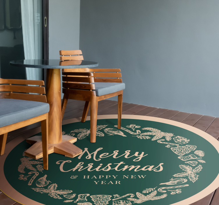 καλά Χριστούγεννα & χριστουγεννιάτικο χαλί καλής χρονιάς - TenStickers