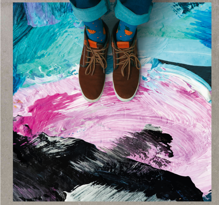 χαλί βινυλίου αφηρημένη έκρηξη χρωμάτων - TenStickers