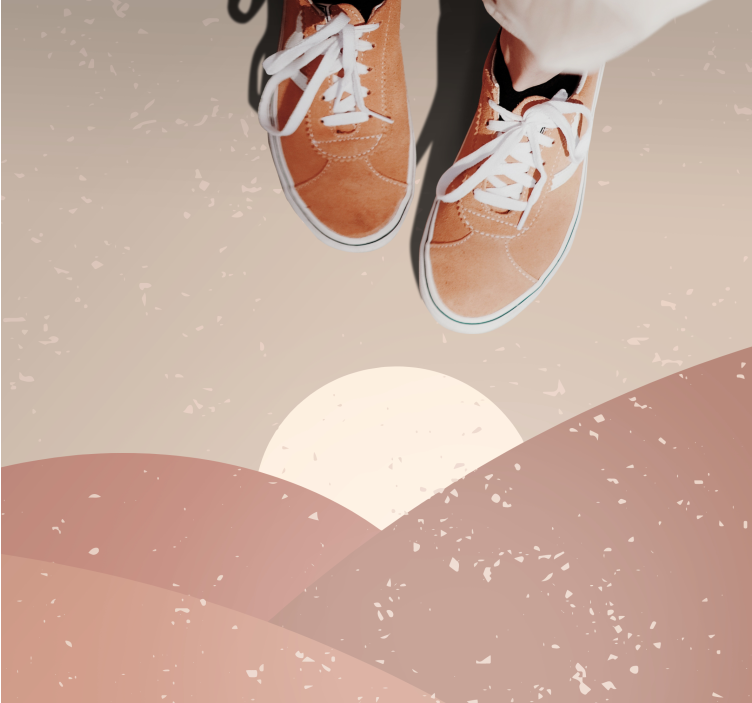 Μινιμαλιστικό χαλί από βινύλιο αφηρημένο τοπίο - TenStickers