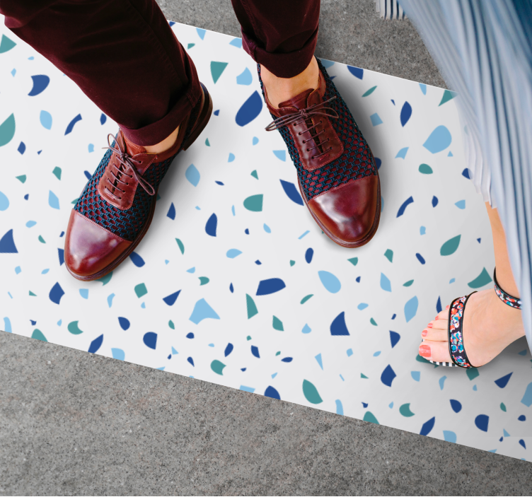 Μαρμάρινο χαλί βινυλίου πολύχρωμο μοτίβο - TenStickers