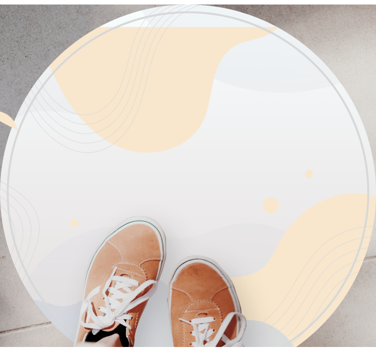 Μινιμαλιστικό χαλί από βινύλιο απαλές κυματιστές μοτίβα - TenStickers