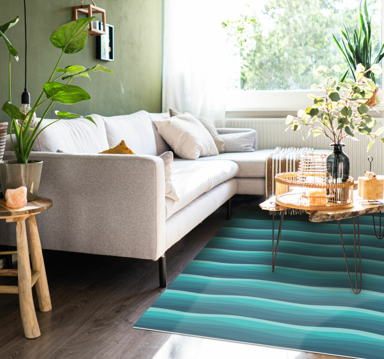 xαλί σαλονιού γαλήνια μπλε κύματα - TenStickers