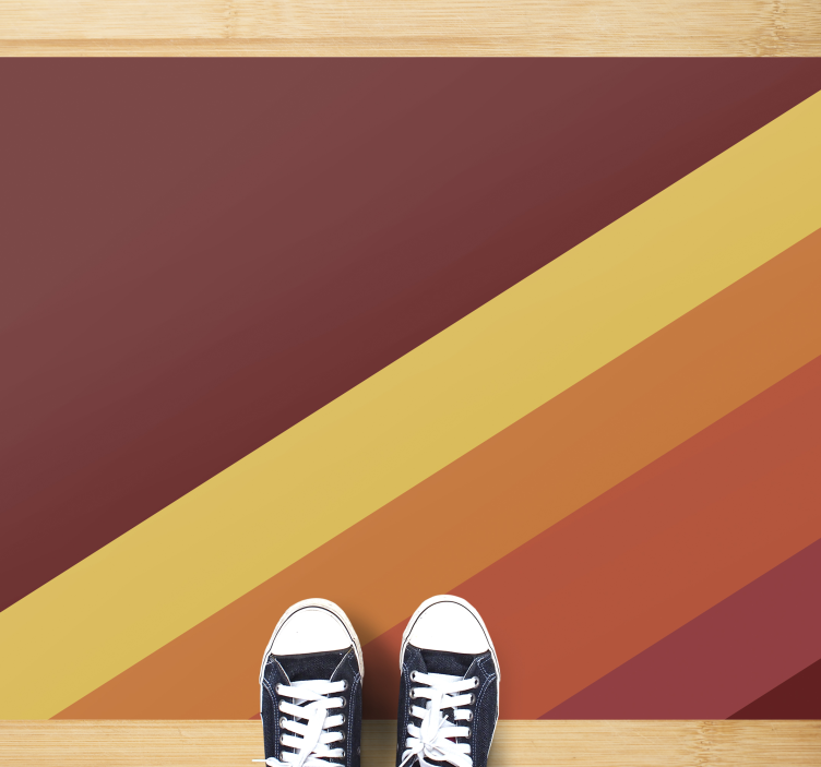 Μινιμαλιστικό χαλί από βινύλιο ζωηρό ριγέ μοτίβο - TenStickers