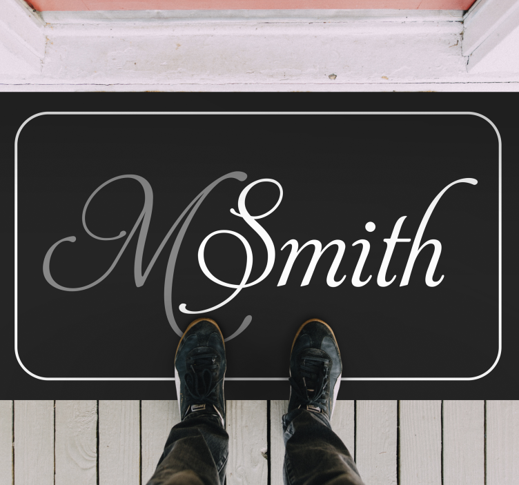 μοντέρνο σχεδιασμό με αρχικό και όνομα μοντέρνο χαλί - TenStickers