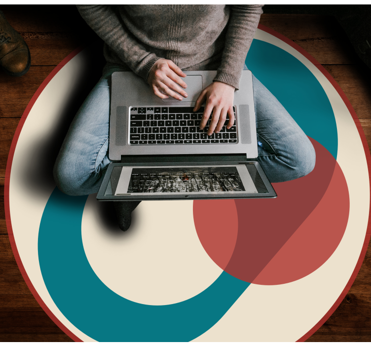 μοντέρνο χαλί κύκλοι σε αρμονία - TenStickers