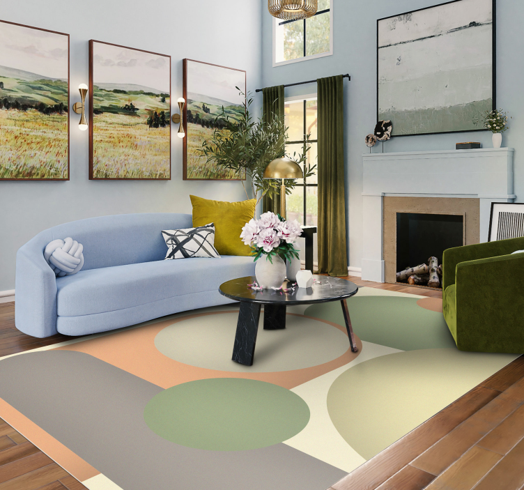 μοντέρνο χαλί σύγχρονα κυκλικά μοτίβα - TenStickers