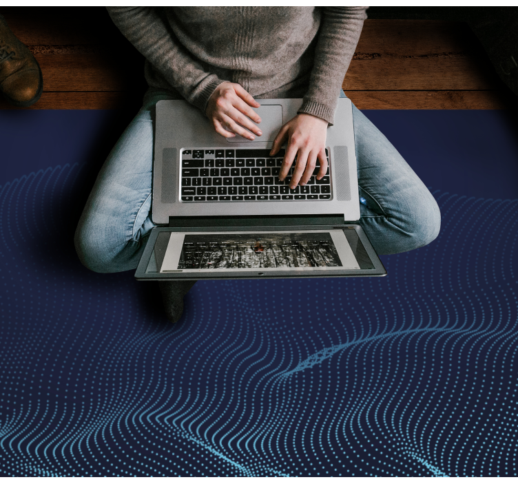 Μοντέρνο χαλί με σχέδιο υγρού κύματος - TenStickers