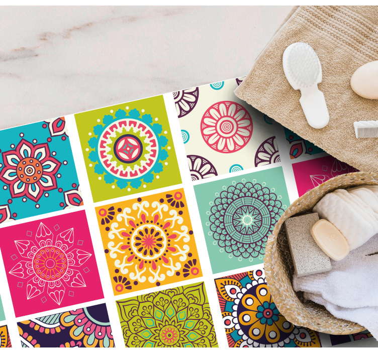 μαροκινά πλακάκια βινυλίου χαλί - TenStickers