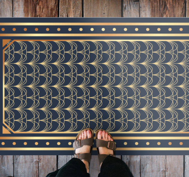 xαλί γεωμετρικού σχεδιασμού κομψά κυματιστά μοτίβα - TenStickers