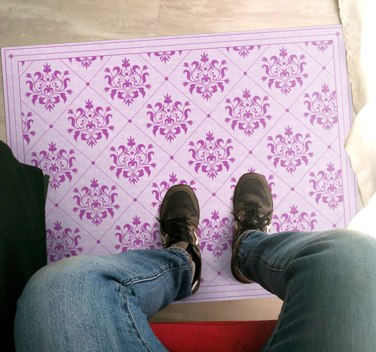 Βινταζέ χαλί από βινύλιο περίτεχνο μοτίβο δαμασκηνού - TenStickers