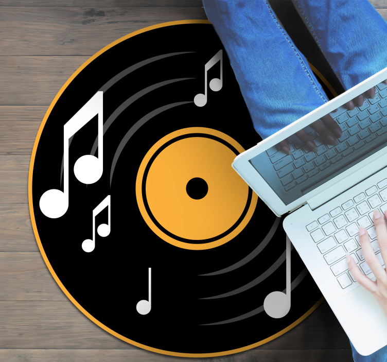 μουσικές νότες χαλί βινυλίου εφήβων - TenStickers