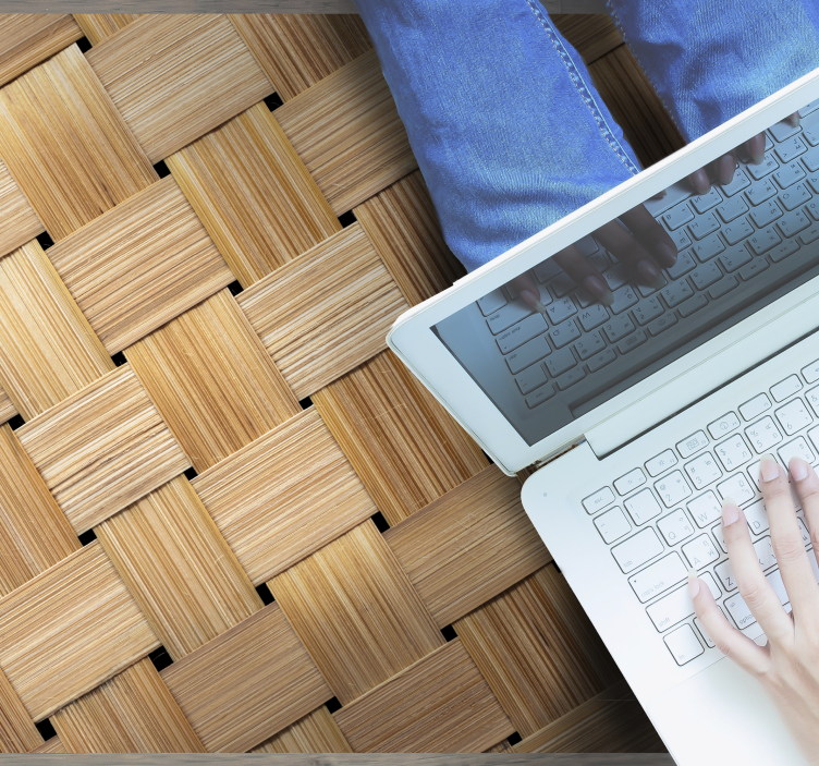 φυσικό μπαμπού μοτίβο υφή χαλί - TenStickers