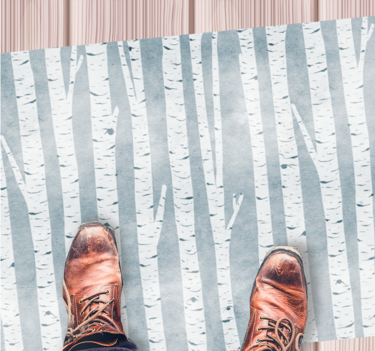 χαλί φύσης μοτίβο δέντρου σημύδας - TenStickers