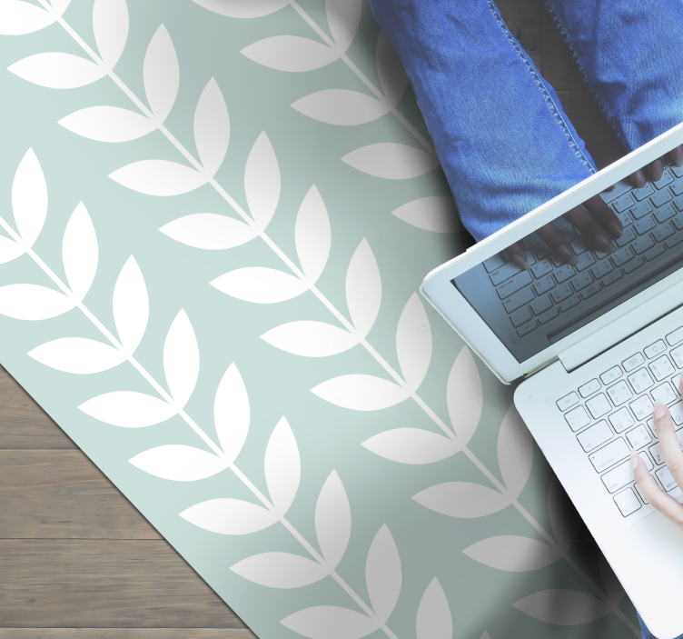 χαλί φύσης φυλλώδες πράσινο μοτίβο - TenStickers