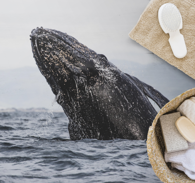 χαλί φύσης μεγαλοπρεπές άλμα φάλαινας - TenStickers