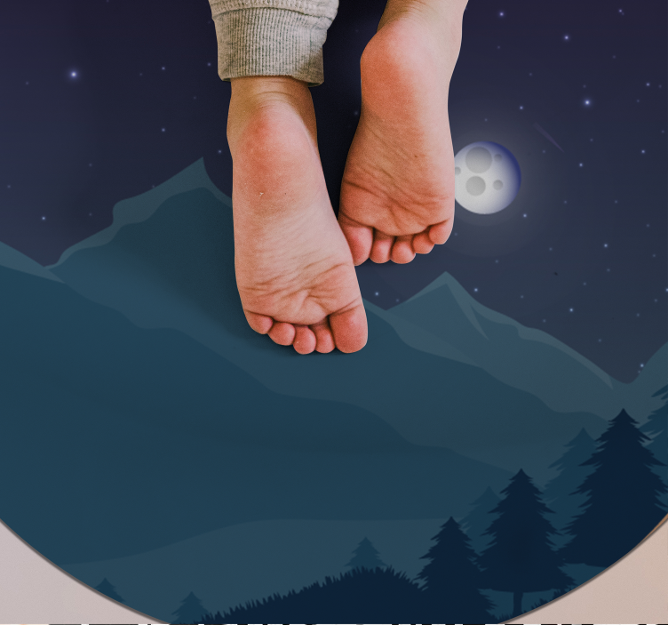 χαλί φύσης ορεινή νύχτα - TenStickers