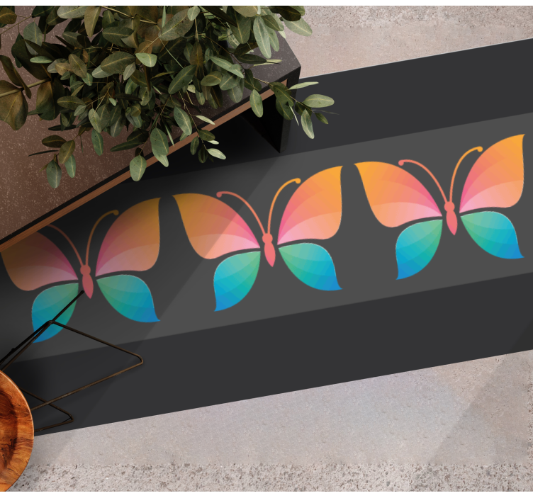 χαλί φύσης ζωντανή έννοια πεταλούδας - TenStickers