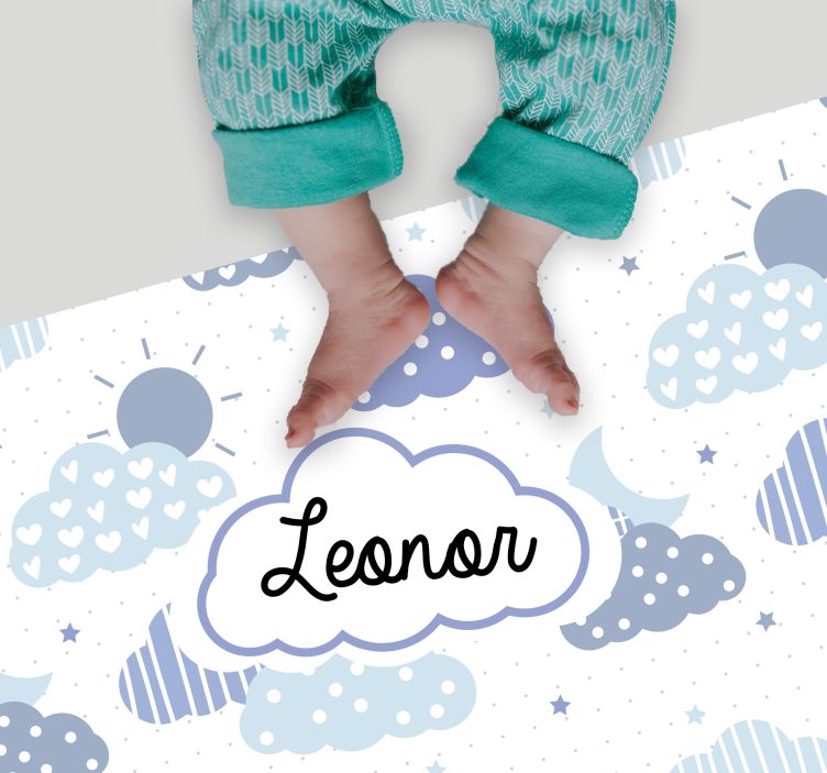 σκανδιναβικό σύννεφο με κουκκίδες εξατομικευμένο χαλάκι - TenStickers