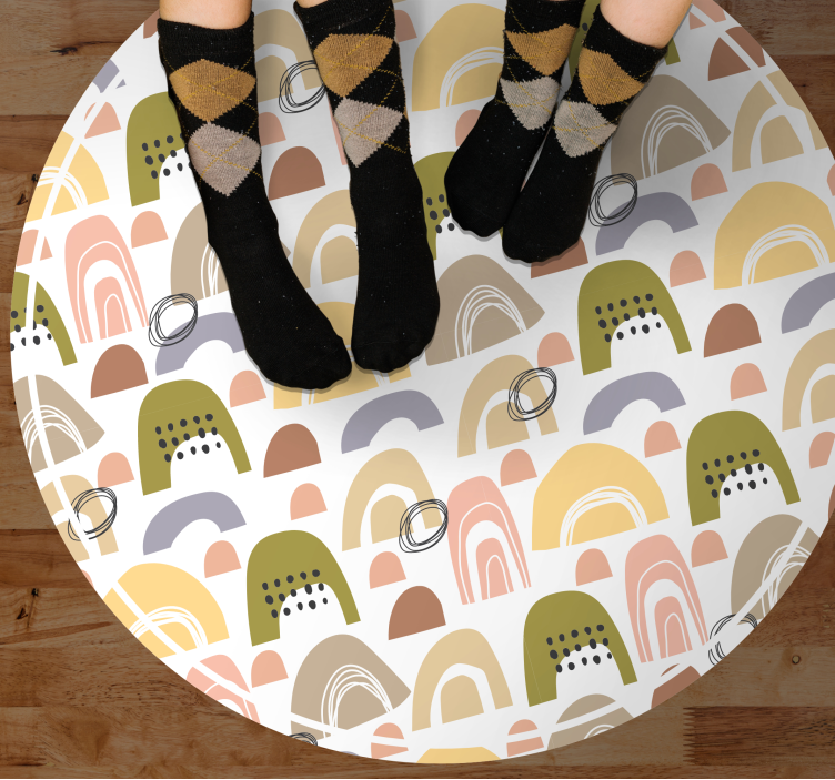 σκανδιναβικό μοτίβο ουράνιου τόξου σκανδιναβικό χαλί - TenStickers