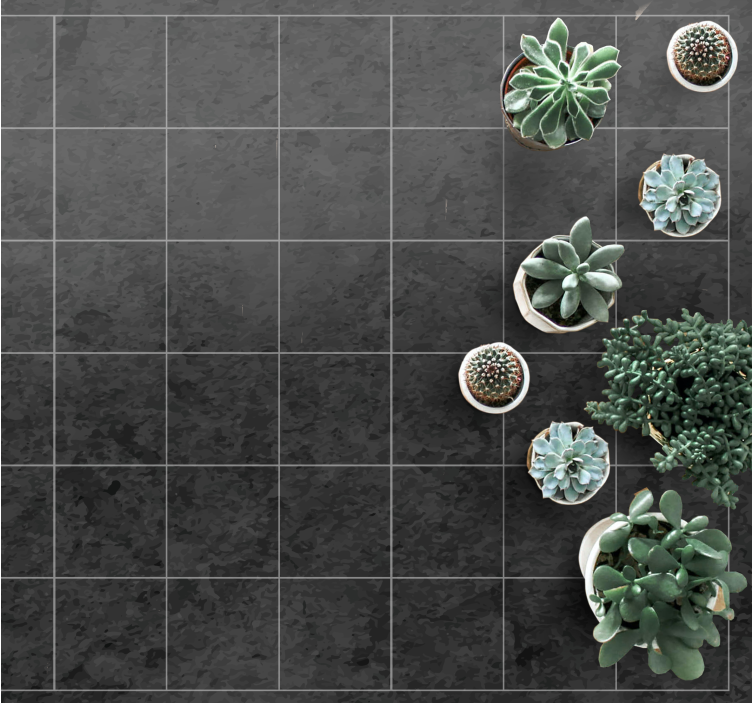 παλιά και σκουριασμένα τετράγωνα χαλί πλακιδίων - TenStickers