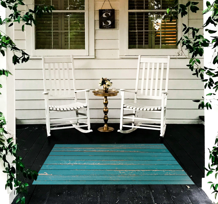 παλιό χαλί βινυλίου εφέ μπλε ξύλου - TenStickers