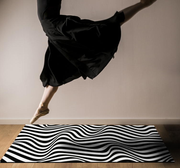 βιολογικό ριγέ χαλί βινυλίου 3d - TenStickers