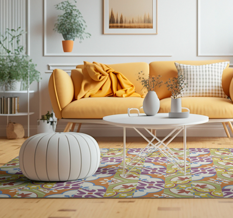 Βινταζέ χαλί από βινύλιο Τοπία Πατρίδα Πλακίδια Προσχεδίου - TenStickers