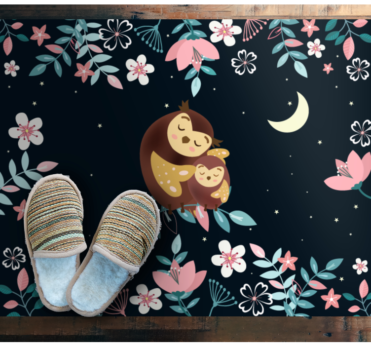 κουκουβάγια μαμά και κόρη κρεβατοκάμαρα - TenStickers