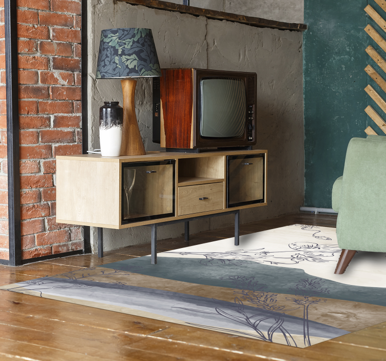 χρωματισμένη φύση χαλί λουλουδιών - TenStickers