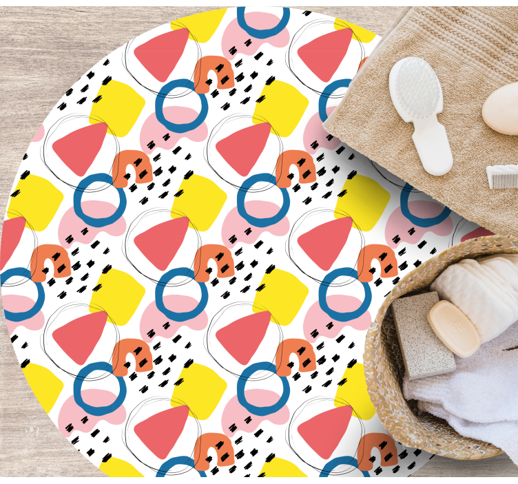 ζωγραφική τέχνη γεωμετρικό σχέδιο γεωμετρικά χαλιά - TenStickers