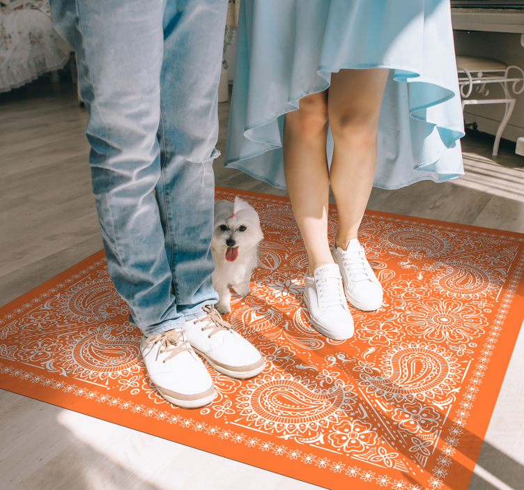 χαλί σαλόνι βινυλίου πλακιδίων paisley - TenStickers